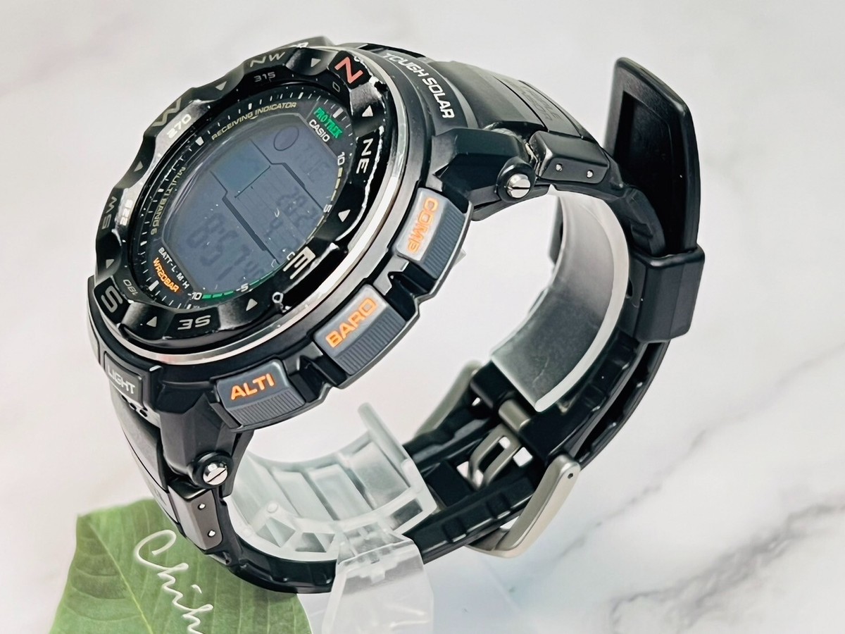 CASIO PROTREK PRW-2500 メンズ腕時計 PRW2500R-1 | Triple Sensor Black Watch - PRO TREK | CASIO
