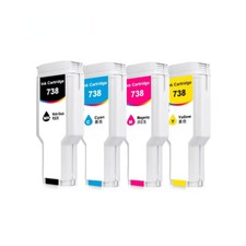 300ML HP 738 Replacement Ink Cartridge 4-Pack for T850 T950 Plotter