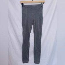 Athleta Gray Salutation Stash Pocket Tight Leggings size XS
