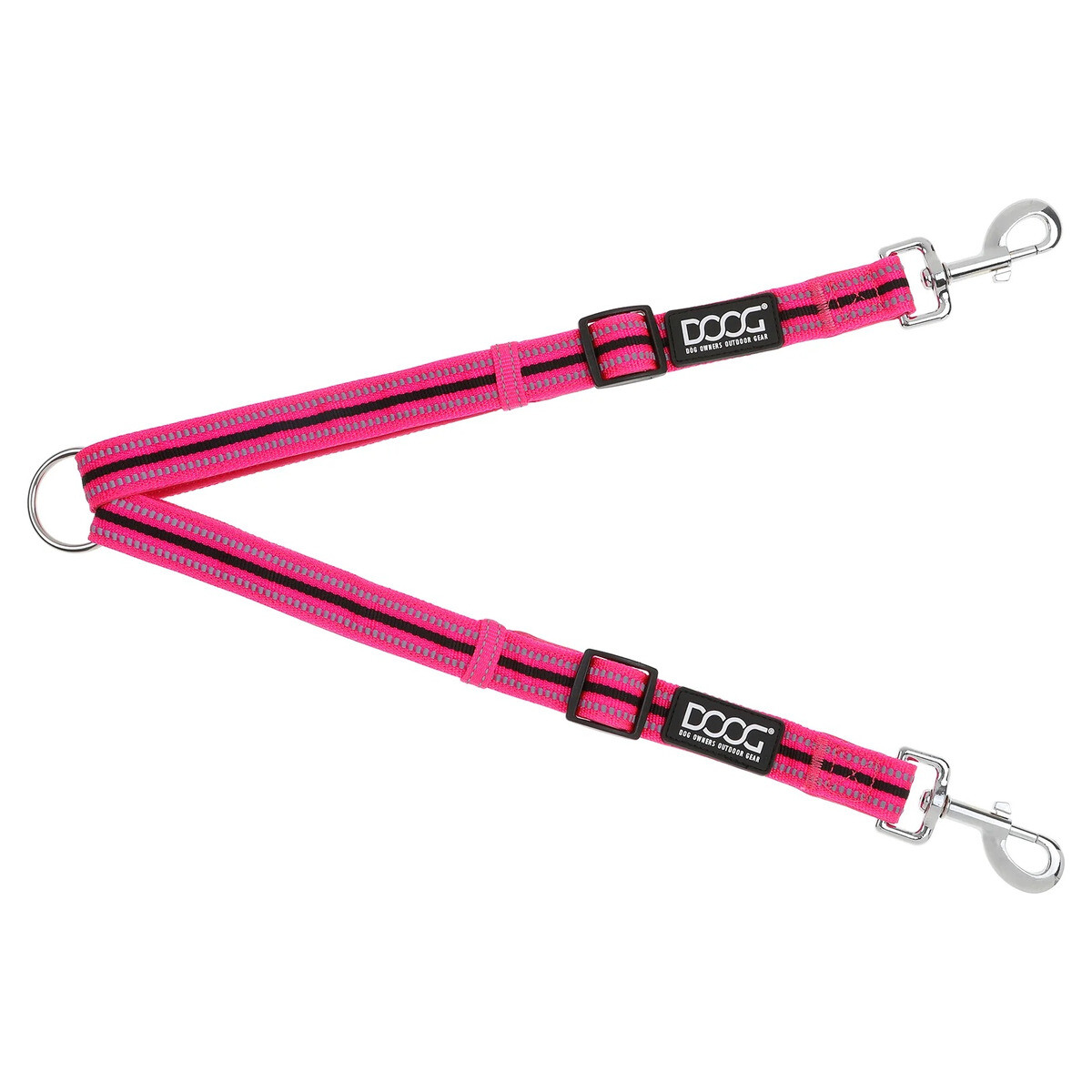 DOOG Accoppiatore Lady Rosa/Grigio 38-60cm Accessori per Cani Riflettente 2 Cani