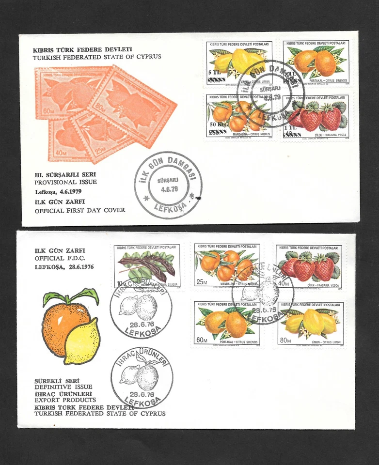 Turkey Cyprus N 1976 & 1979 Export Products 2 FDC Very Good Condition - Image 2 of 2
