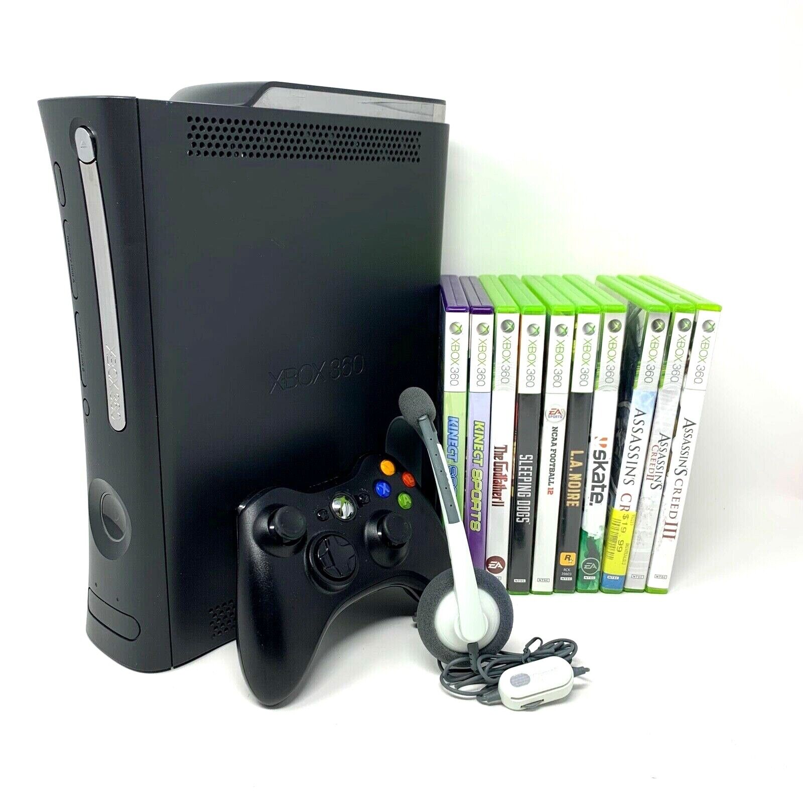 Xbox 360 Super Slim 4gb c/ Wi-Fi + 2 controles originais sem fio - completo.