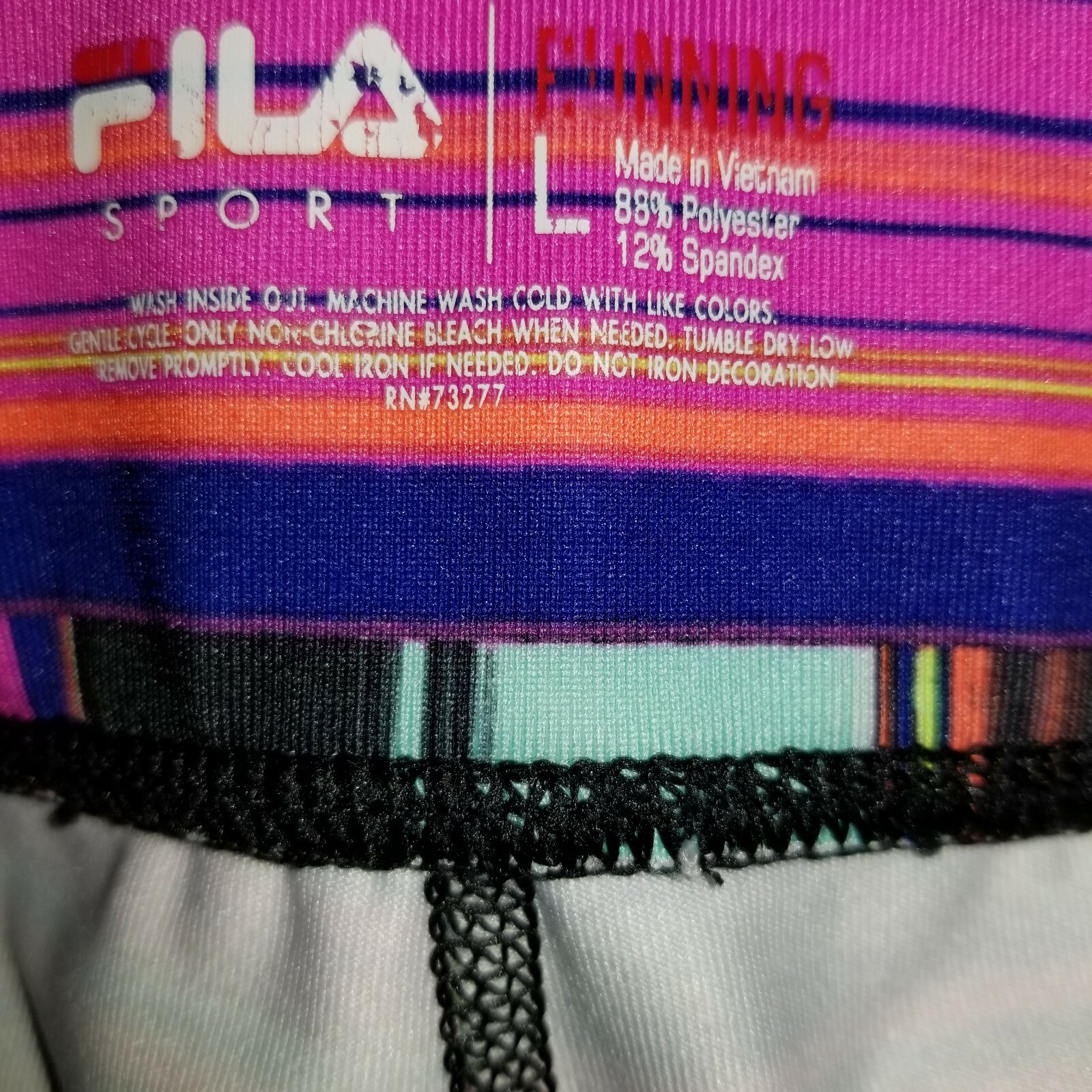 Leggings donna Fila L luminosi multicolore stampa geometrica cropped