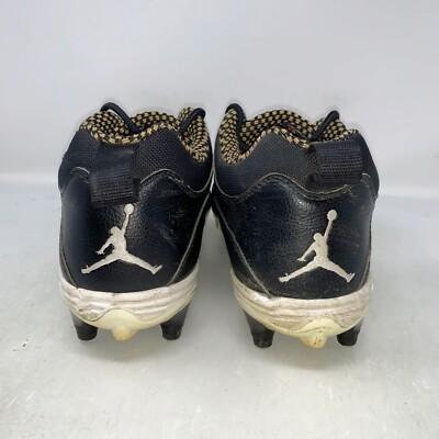 Air Jordan 10 X TD Low “Gold” Football Cleats CQ2072-007 Size 7 Size 11 Nike Jordan 10 TD Low Black Gold Football Cleats  main image 3