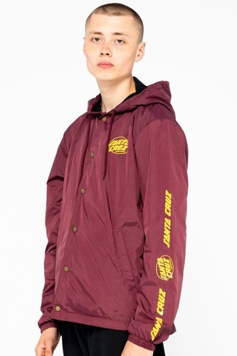 Chaqueta de Entrenador SANTA CRUZ Club Punto Ovalado - Monopatín, Surf, Calle MEDIANA Borgoña - Imagen 7 de 9