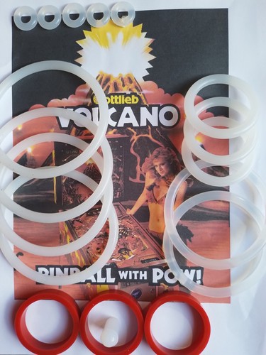 FLIPPER GOTTLIEB -HOOPS-KIT ELASTIQUE SILLICONE TRANSPARENT-PINBALL