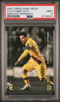 Lionel Messi Topps 2020 Greatest Moments #10, Argentinien, FC Barcelona PSA 9