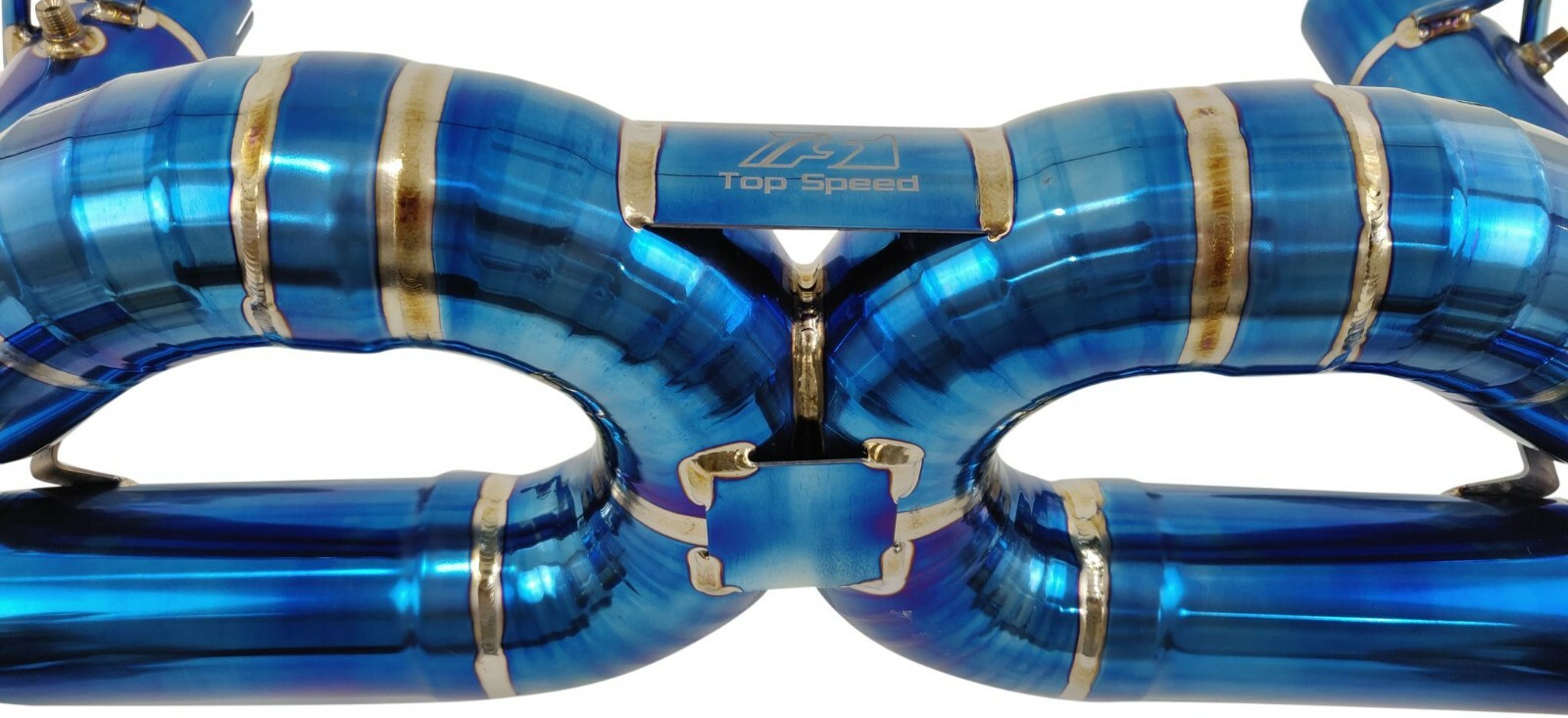 Fit Ferrari F8 Tributo 20-22 Titanium  X-Pipe Exhaust System Without Valve BLUE