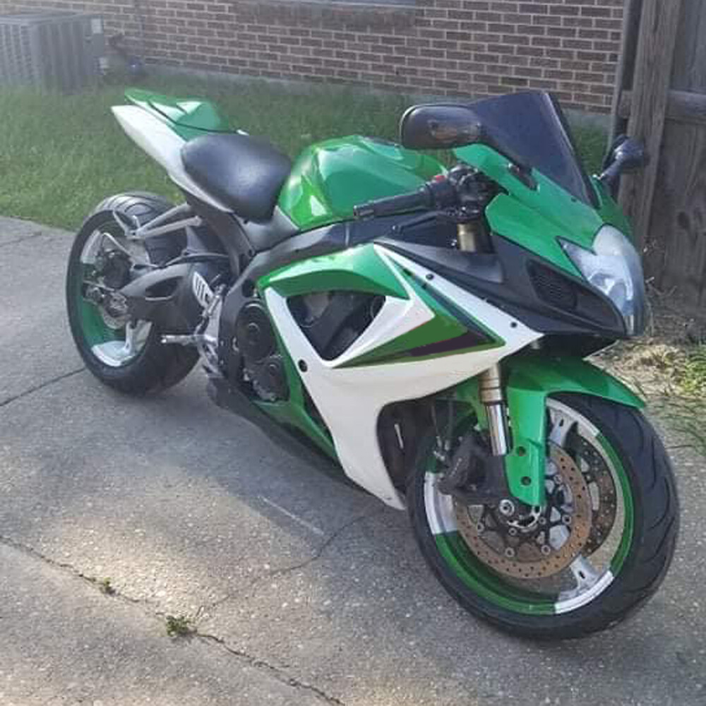 FL Injection Green White Fairing Fit for 2006 2007 GSXR 600