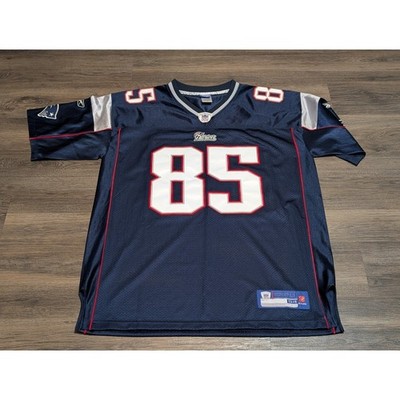 Reebok NFL Authentic New England Patriots Jersey Mens 54 Navy Blue 85