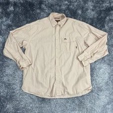 Simms Shirt Adult Extra Large Orange COR3 Fishing Casual Button Front Mens XL