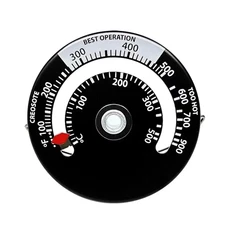 Wood Fireplace Thermometer Oven Stove Temperature Top Thermometer Magnetic Chimn
