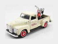 Maisto 32194 Chevrolet - 3100 PICK-UP 1950 + Harley Davidson Flsts Motorrad He