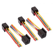 5 x DC 12V/24V 80A 5-Pin Wire Cable Relay Socket Harness Connector