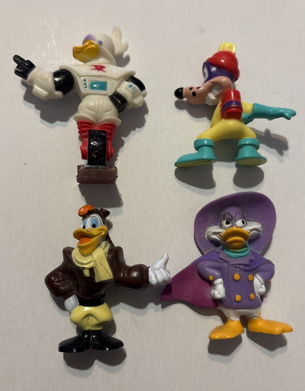 1991-1992 Kellogg's Disney 2" PVC Figures Darkwing Duck Gizmo Duck Megavolt Lot