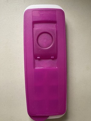 Tupperware Fresh N Pure 14 Slot Ice Cube Tray 2704A Raspberry Lid 2705A