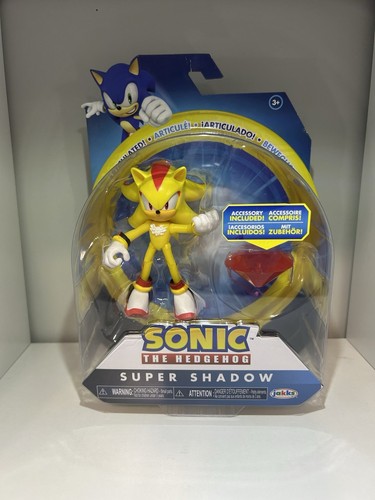 Rare Jakks Pacific Sonic the Hedgehog Super Shadow 4" Sonic Figure NEW IN BOX