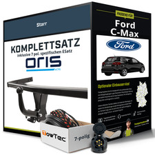 Für FORD C-Max II Typ DXA,CB7 Anhängerkupplung starr +eSatz 7pol 2010-2019 NEU