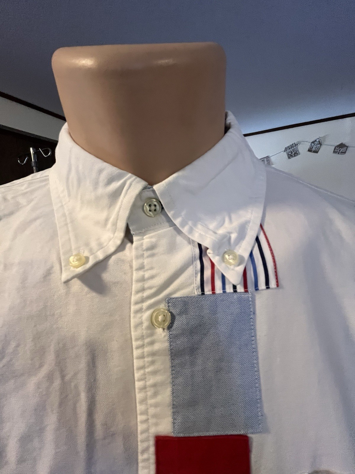 Rare! 1990S Patchwork Tommy Hilfiger Button Up Me… - image 3