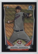 2014 Bowman Draft Chrome Black Wave Refractor Michael Cederoth #CDP93 0b5