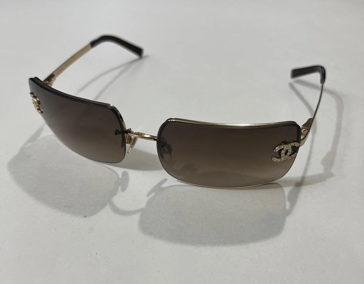 CHANEL Rimless Gold Sunglasses for Women for sale | eBay