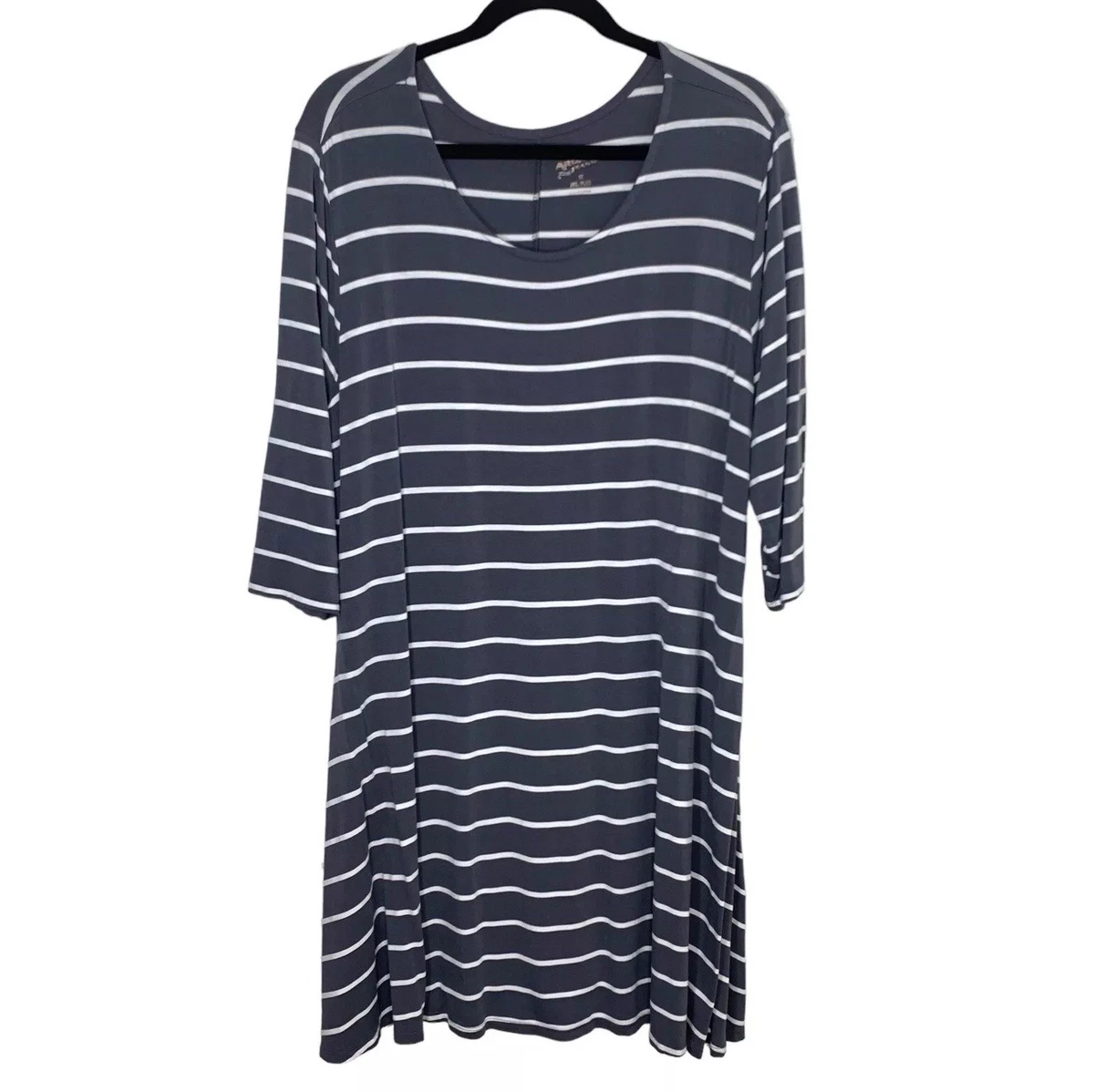 chinese dress ladies It's In The Air Olive Green Striped 3/4 Sleeve Midi Dress  Shop the Mint