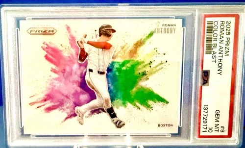 2025 Prizm Roman Anthony Color Blast SSP Rookie RC #9 PSA 10