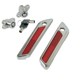 Saddlebag Hinge Latch Covers with Hard Saddlebag Locks Fit for Harley 2014-20...