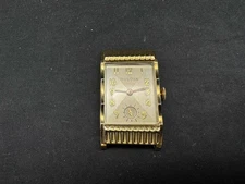 Vintage Bulova 10K Gold Filled Windup Men's Wristwatch Square Face Parts/Repair