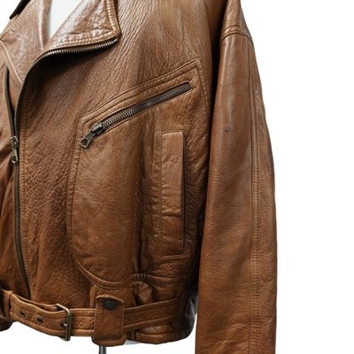 90s GIORGIO ARMANI LAMB LEATHER RIDERS JACKET Size:40 VINTAGE