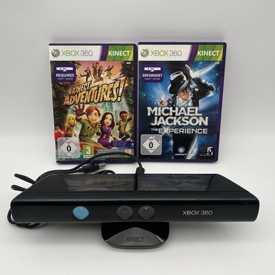 Xbox 360 Kinect Sensor + 2 Spiele | Adventures & Michael Jackson | getestet