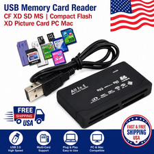 USB Memory Card Reader CF XD SD MS Compact Flash XD Picture Card PC Mac