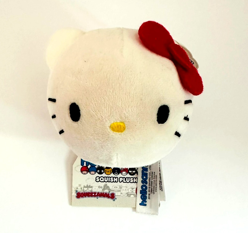 Hello Sanrio Squeezamals Squish Plush Hello Kitty White 4" 2019 Rare