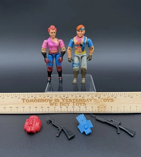 Vintage 1986 GI Joe Cobra Zarana & Zandar 100% Complete ARAH Nice Figures