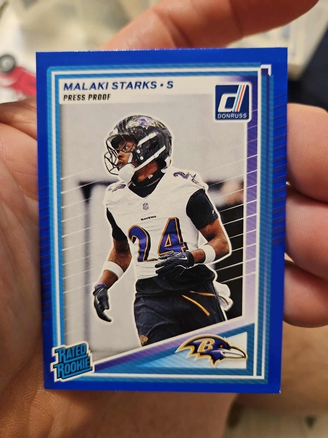 2025 Panini Donruss - Malaki Starks (RC) Blue Press Proof Rated Rookie #346