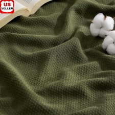 King Size Cotton Blanket Breathable and Lightweight Soft Cozy Blanket 108x90 in