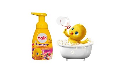 Dalin Sanfte Schaumseife für Kinderhände mit Waldfruchtduft 1 Flasche 200 ml