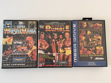 WWF WrestleMania Bundle Raw Rumble Super Sega Megadrive Game PAL - Complete