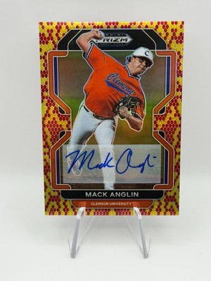 Mack Anglin 2022 Prizm Draft Picks #PDP205 Snakeskin Prizm Auto /15 Clemson SSP