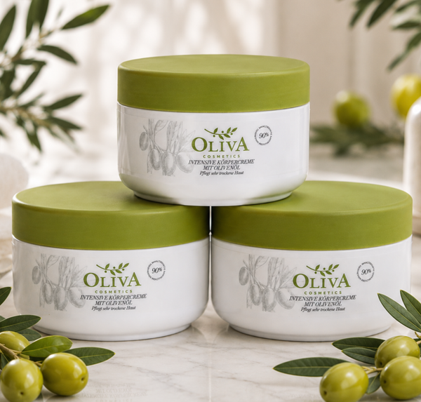 3X250Ml Oliva Cosmetics Intensive KöRpercreme OlivenöL Sheabutter Body Creme-image