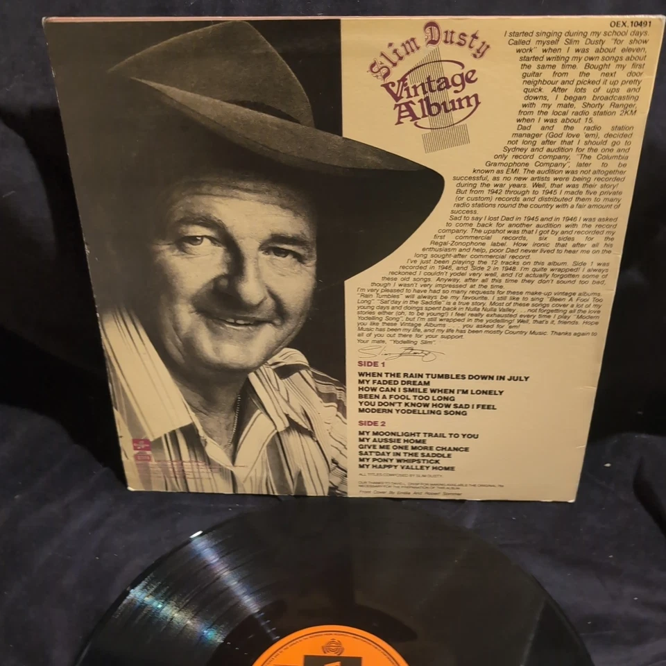 Slim Dusty-Vintage Album 1-LP. 1982. EX/VG+. Aussie Country. - image 2 of 4