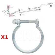 For Peugoet 2008 208 308 3008 1.5 Front Upper Lower CAT Down Pipe Exhaust Clamp