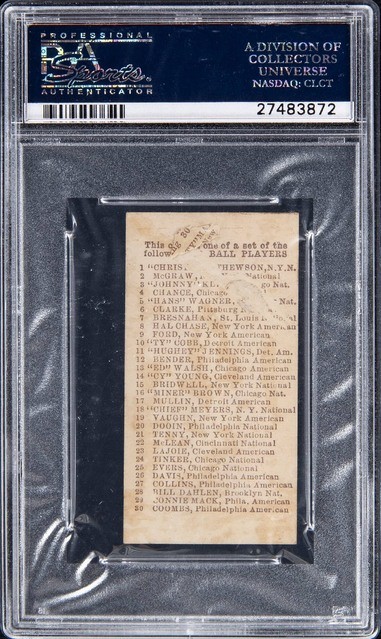 1910 E98 Set of 30 Ty Cobb Orange PSA view 2
