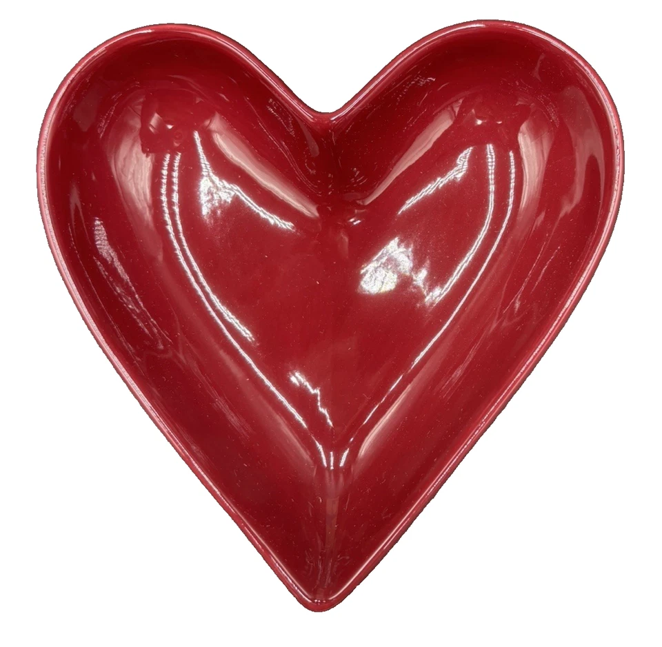 NIB Pampered Chef Valentine Heart Dish Bowl Simple Additions Cranberry Red 6” - Image 4 of 4