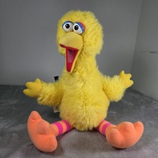 Vintage 1986 Playskool Sesame Street Big Bird Talking Pull String Working 22"