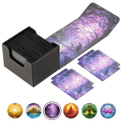#ad Deck – Commander Deck for 120 Sleeved Cards with Art Interior – Leather Divid... $29.16