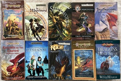 Dragonlance Forgotten Realms 10bk lot Archwizards Heroes Warriors Dwarven Nation