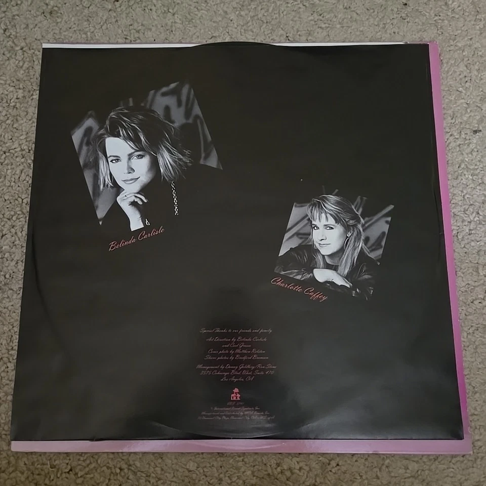 Belinda Carlisle 'Belinda' 1986 Self-Titled Solo LP Vinyl Record I.R.S VG+/VG+! Foto 4 de 4
