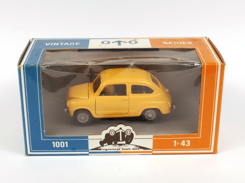 Ar-Gee Seat Fiat 600 Yellow 1:43 scale diecast #335 good condition new in box