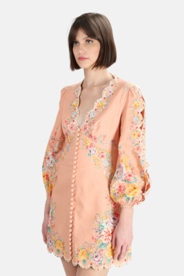 Authentic Zimmermann Zinnia Scallop Mini Dress 0 XS UK AU 6 | eBay